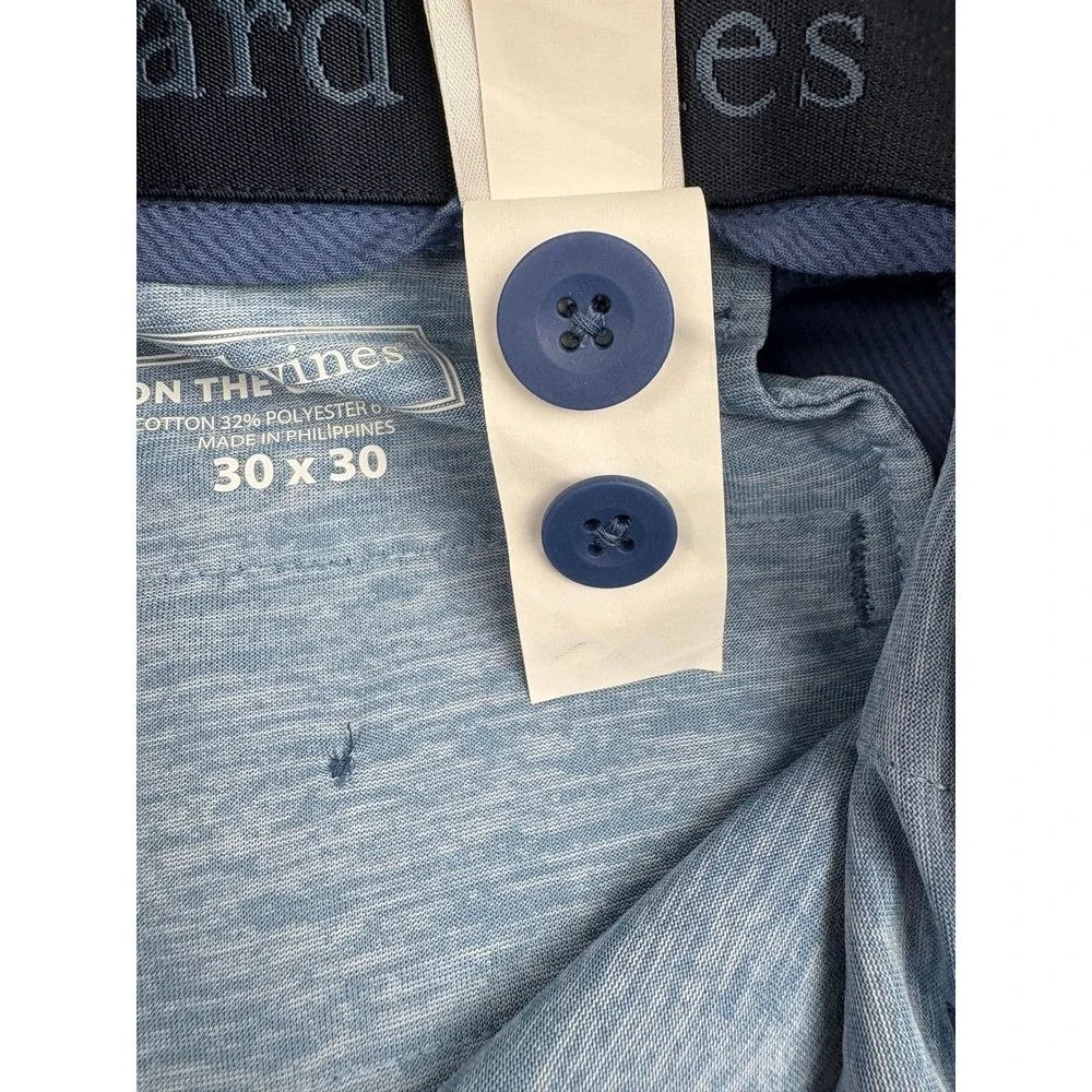 Vineyard Vines On-The-Go Seersucker Slim Fit Pants Mens 30x30 Moonshine Blue NEW